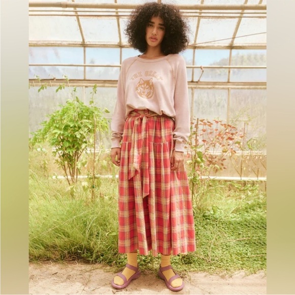 THE GREAT. the highland skirt in lake house plaid - Picture 2 of 7